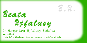 beata ujfalusy business card